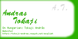 andras tokaji business card